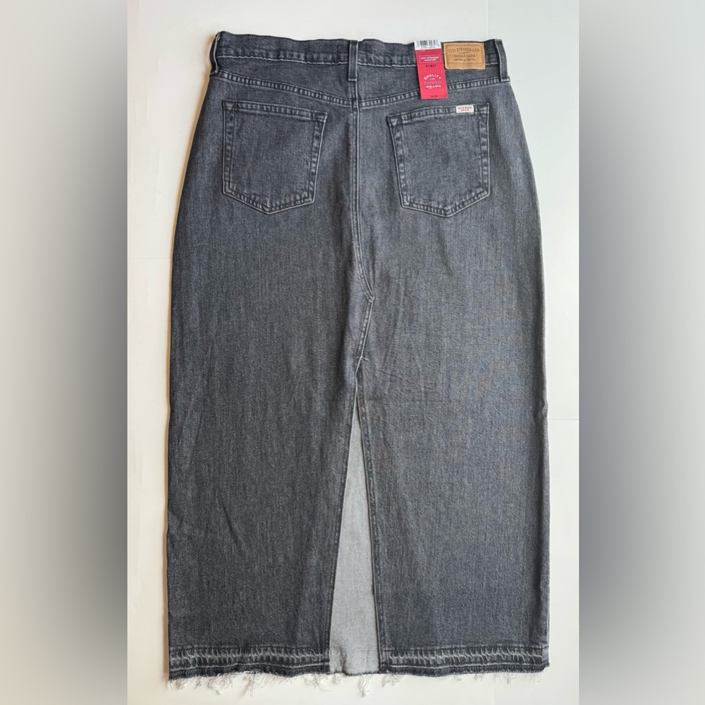 Women’s Levi's Dark Charcoal Gray Denim Collection Maxi Skirt READ DESCRIPTION - Picture 6 of 16